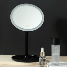 Espejo de maquillaje de mesa inteligente cosmética de escritorio con led para espejo ligero